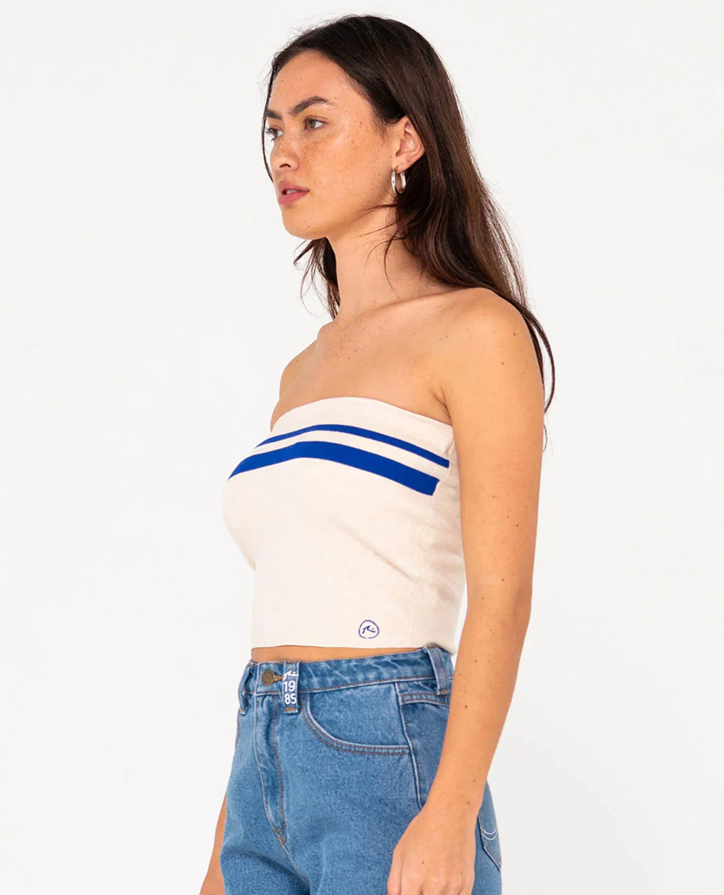 Amelia Strapless Contrast Knit Top - Image 3