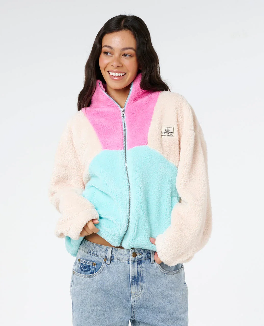 Block Party Zip Through Polar Fleece - Image 2