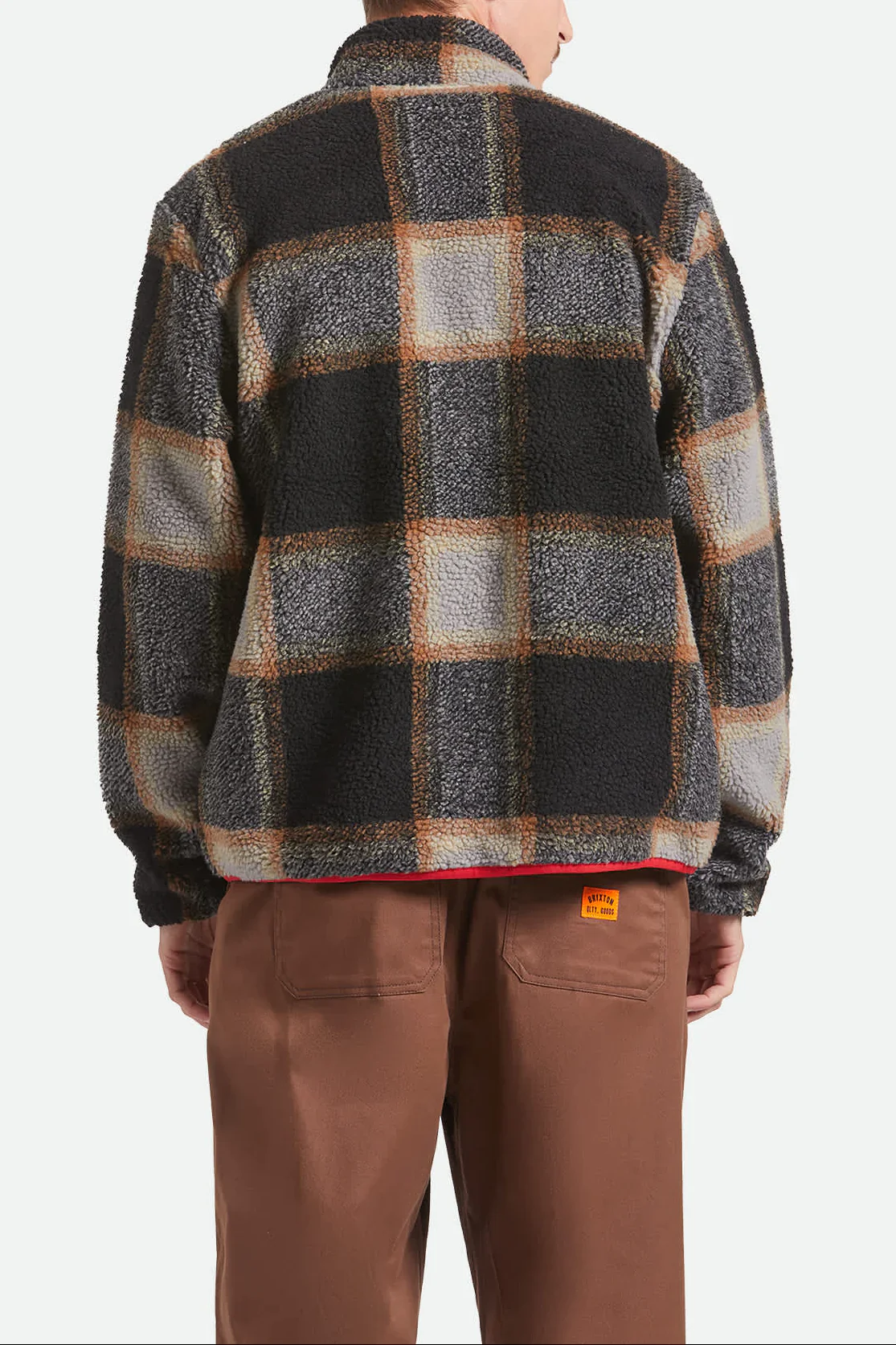 Buffalo Plaid Sherpa Zip Jacket - Image 3
