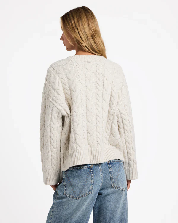 Cable V Neck Sweater - Image 3