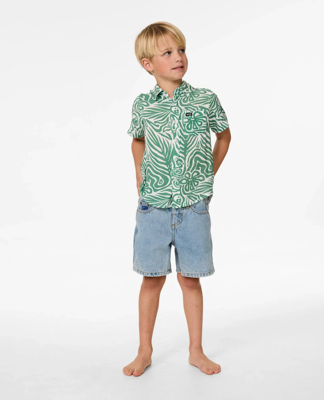 Kids Cosmic Surfing Short Sleeve Shirt - Image 4