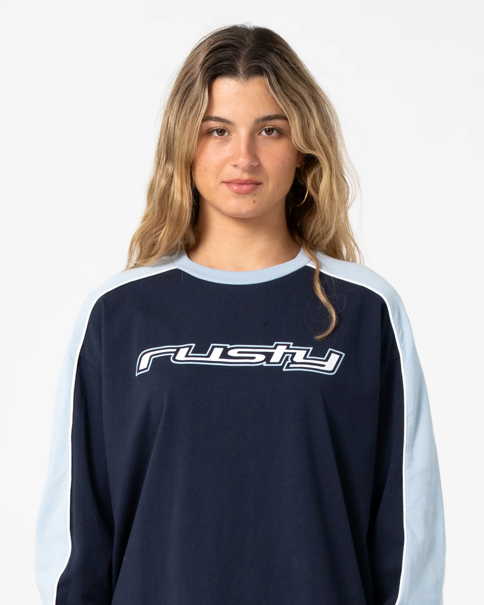 Fine Line Contrast Long Sleeve Tee - Image 5