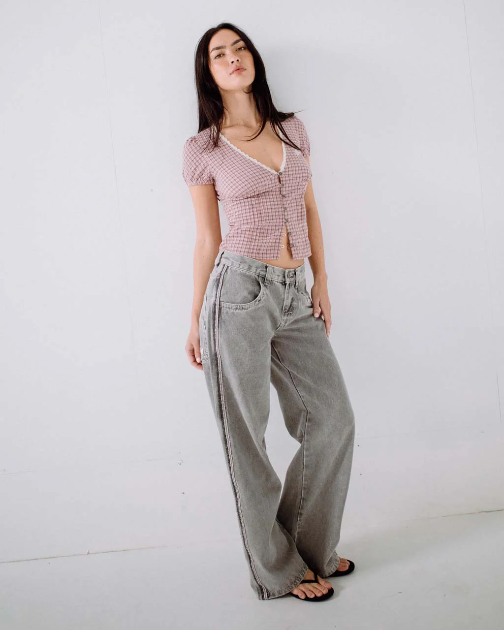 Flip Mommy Low Rise Wide Leg Jean - Image 3