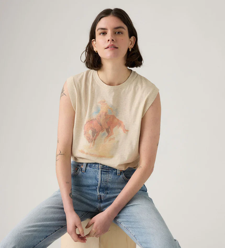 Graphic Boxy Tank