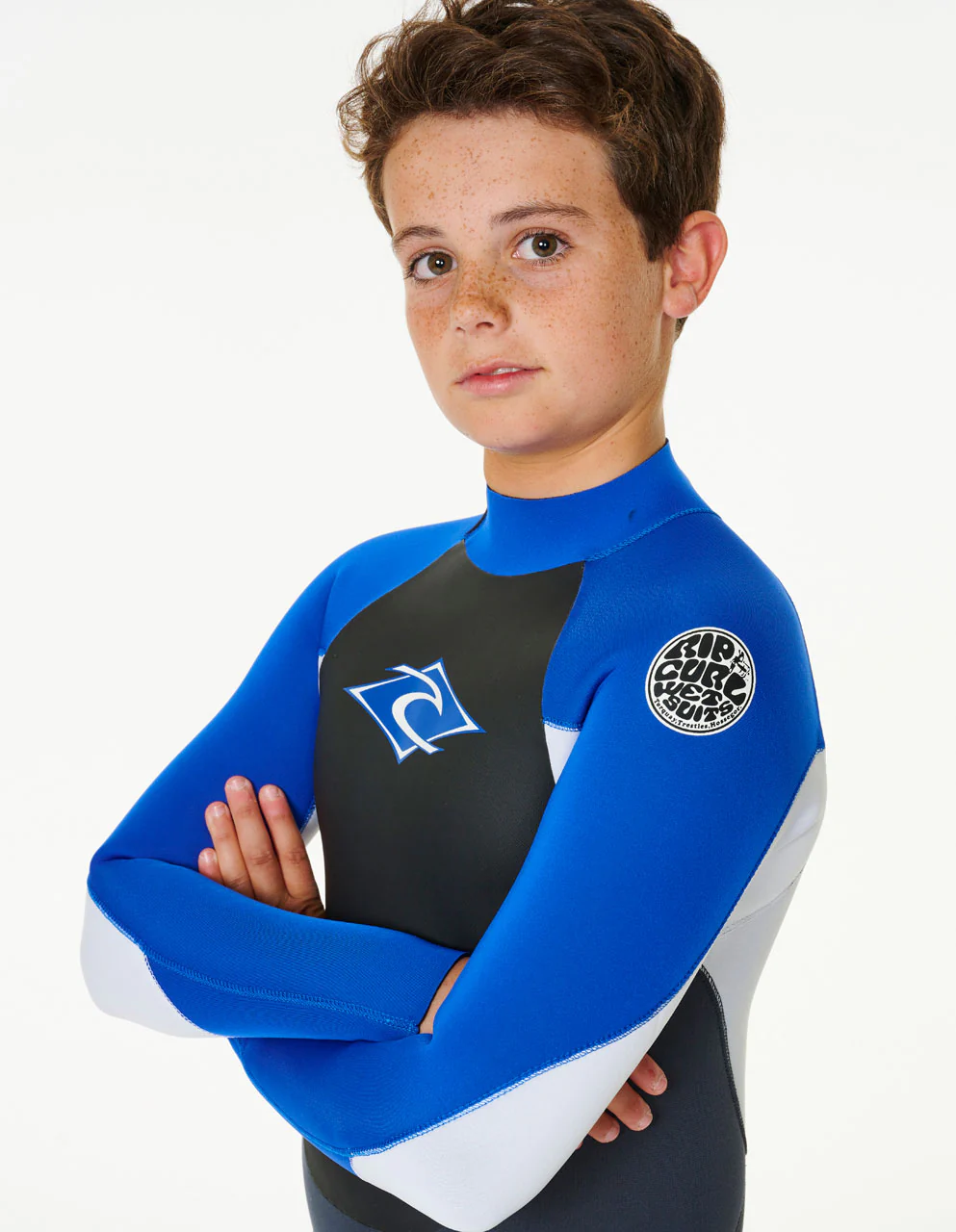 Kids Omega 3/2 Back Zip Wetsuit Steamer - Image 5