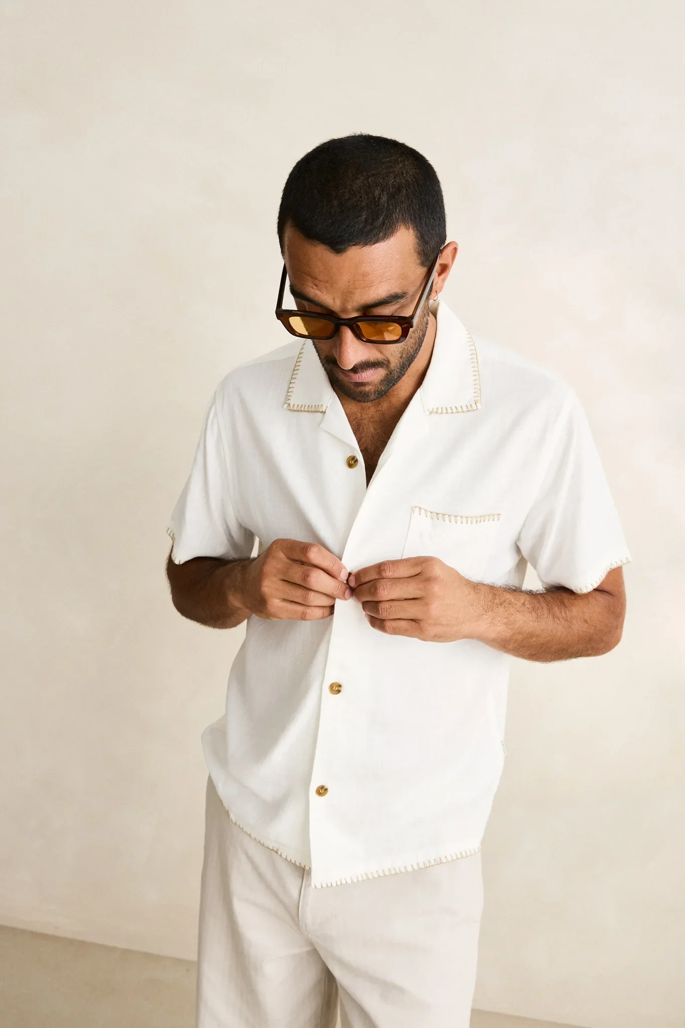 Linen Whip Shirt White - Image 2
