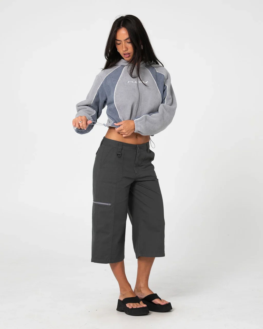 Two Tides Cropped Zip Through Polar Fleece - Image 3