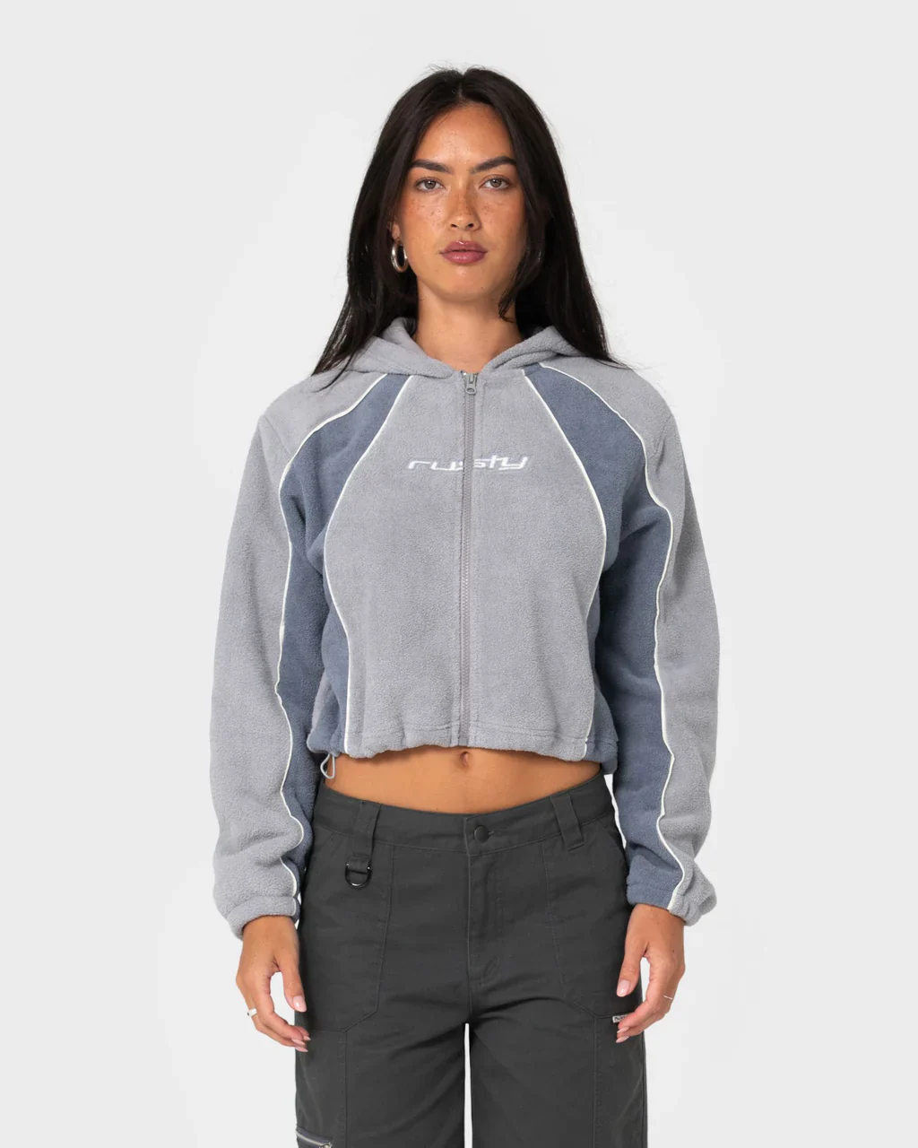 Two Tides Cropped Zip Through Polar Fleece - Image 4