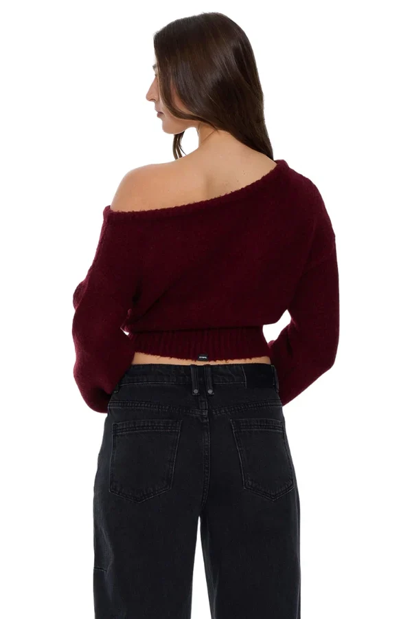 Oslo Cold Shoulder Knit Sweater - Image 2