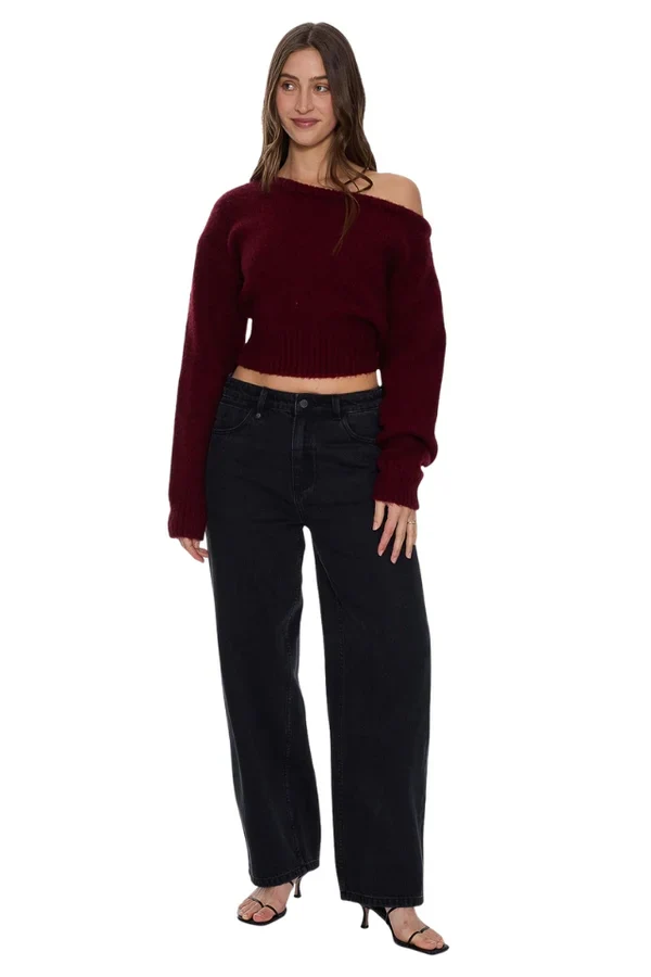 Oslo Cold Shoulder Knit Sweater - Image 3