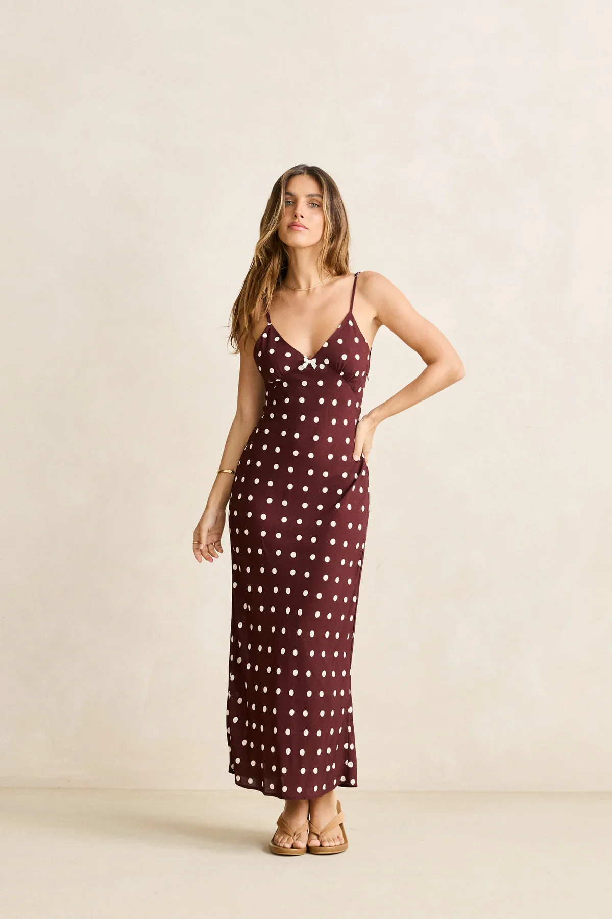 Polka Dot Midi Dress - Image 2