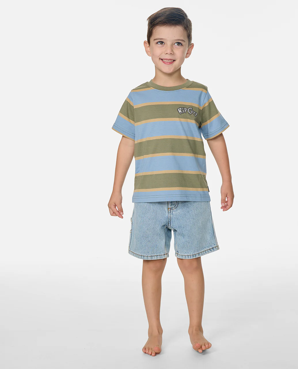 Kids Ride The Wave Stripe Tee - Image 3