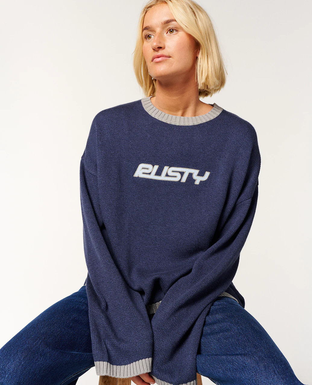 Rider Relaxed Crew Neck Knit