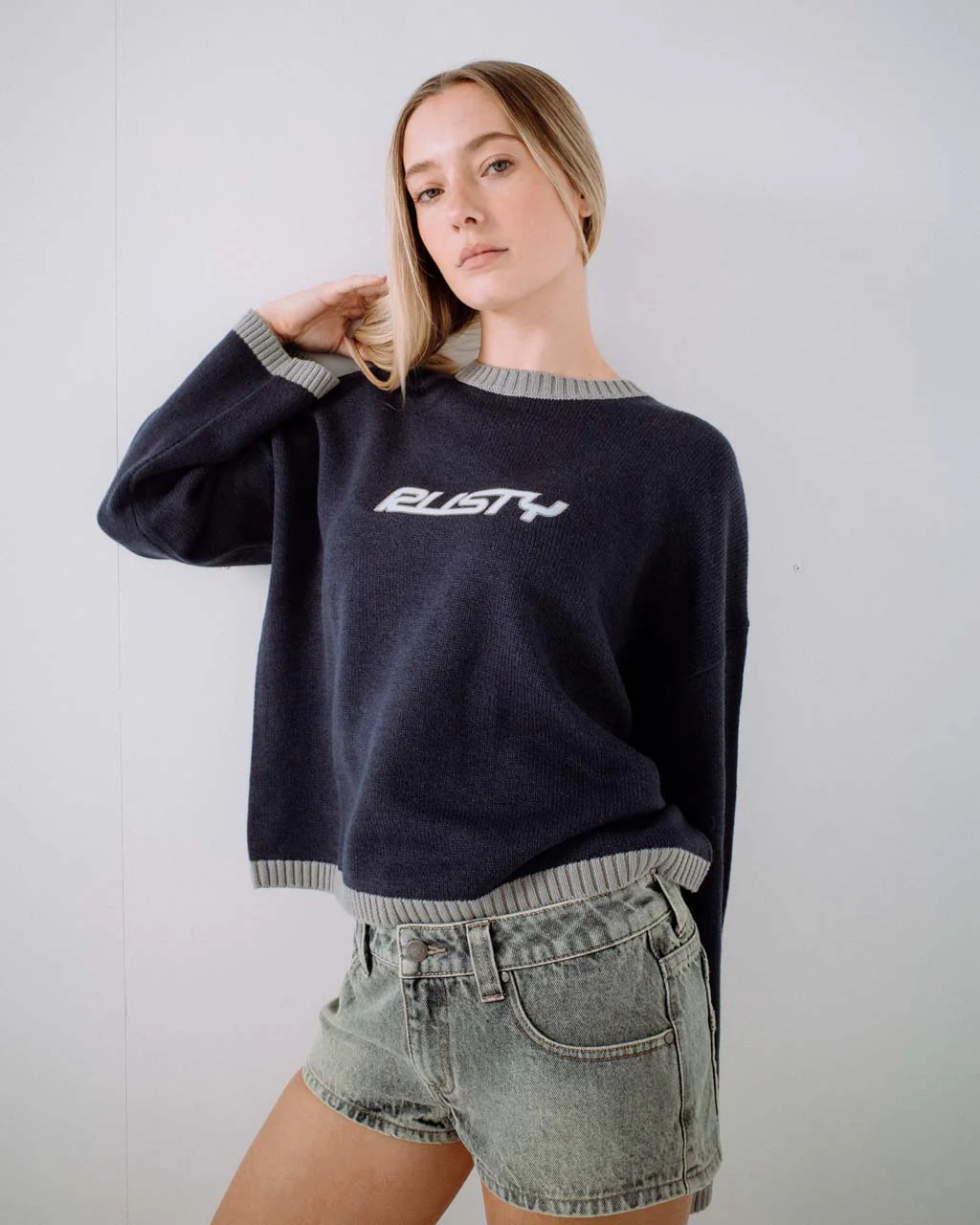 Rider Relaxed Crew Neck Knit - Image 2