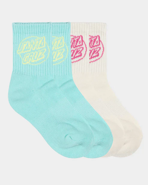Kids Oval Dot Mid Socks 4 Pack