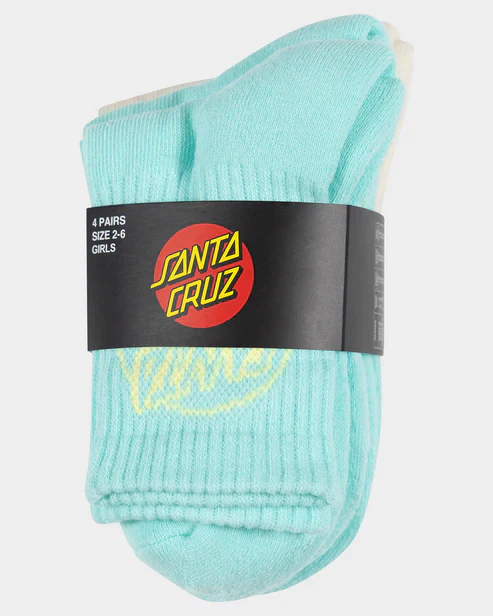 Kids Oval Dot Mid Socks 4 Pack - Image 4