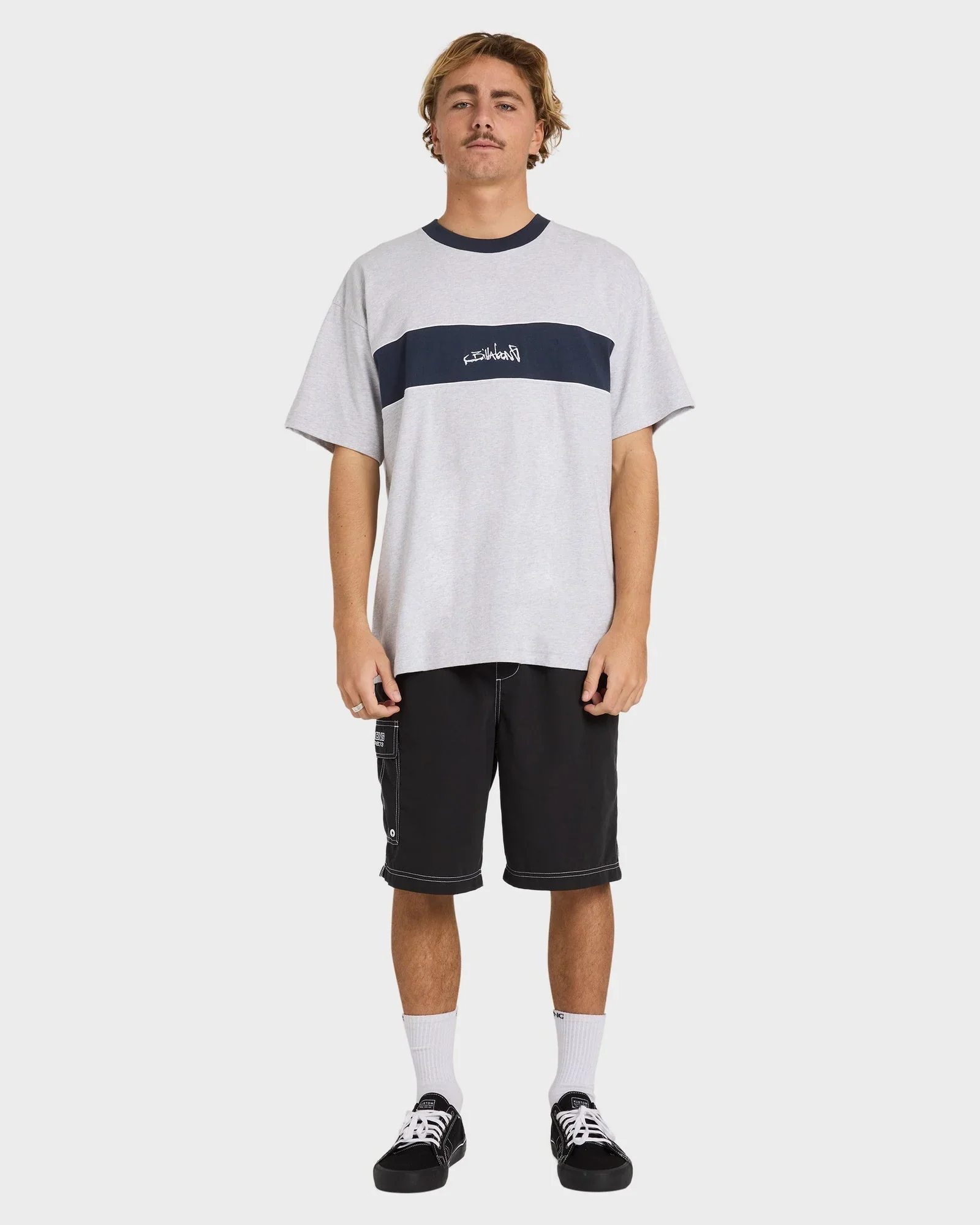 Mens Script Panel T-Shirt - Image 4