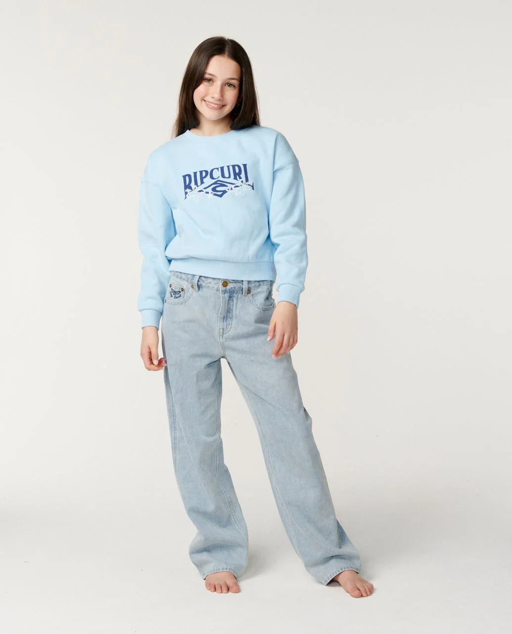 Kids Tropical Cropped Crew - Image 5