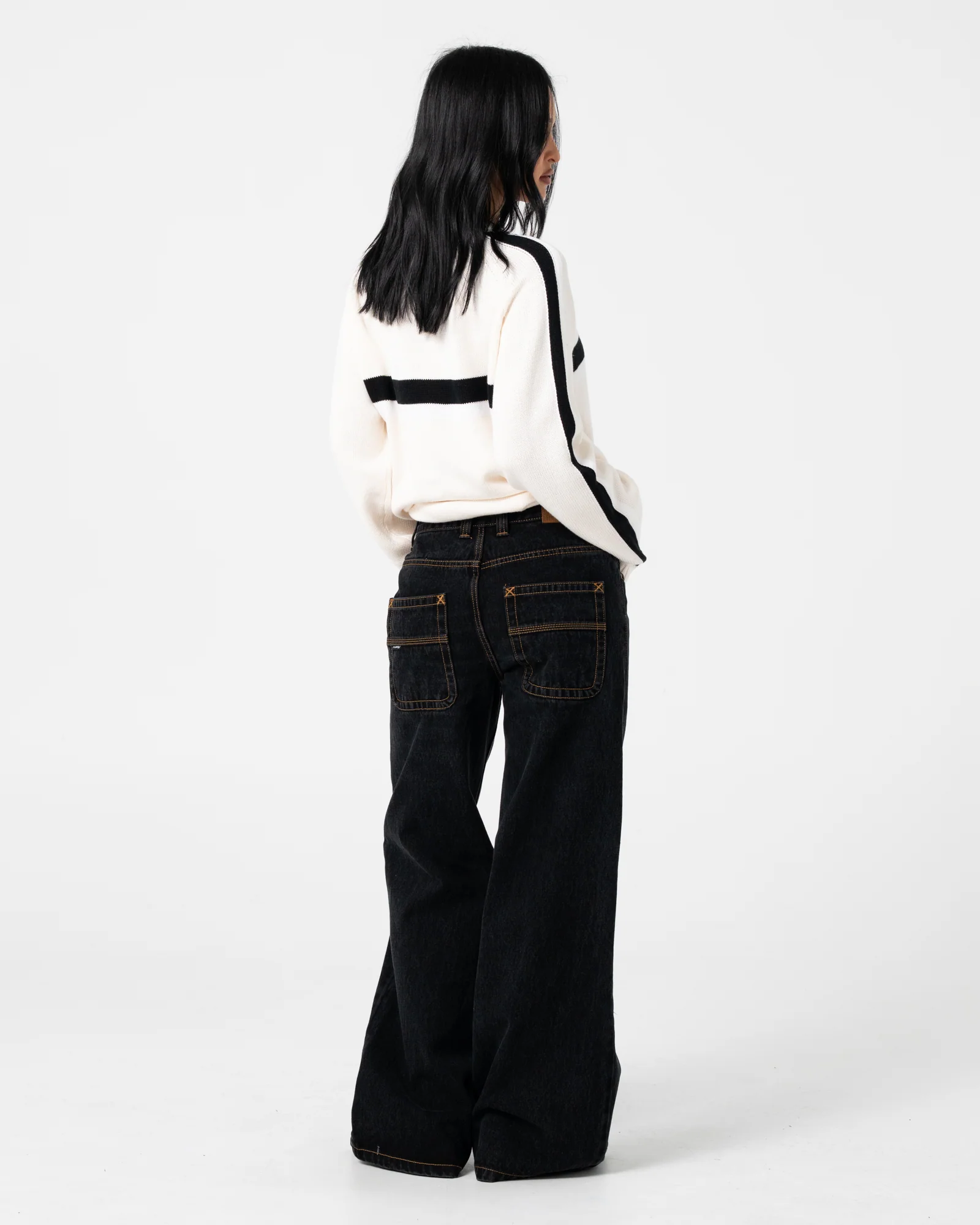 White Lines Long Sleeve Crew Knit - Image 5