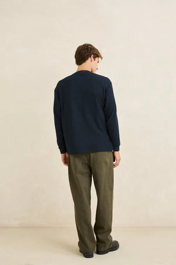 Vintage Pocket Long Sleeve Waffle Tee - Image 3